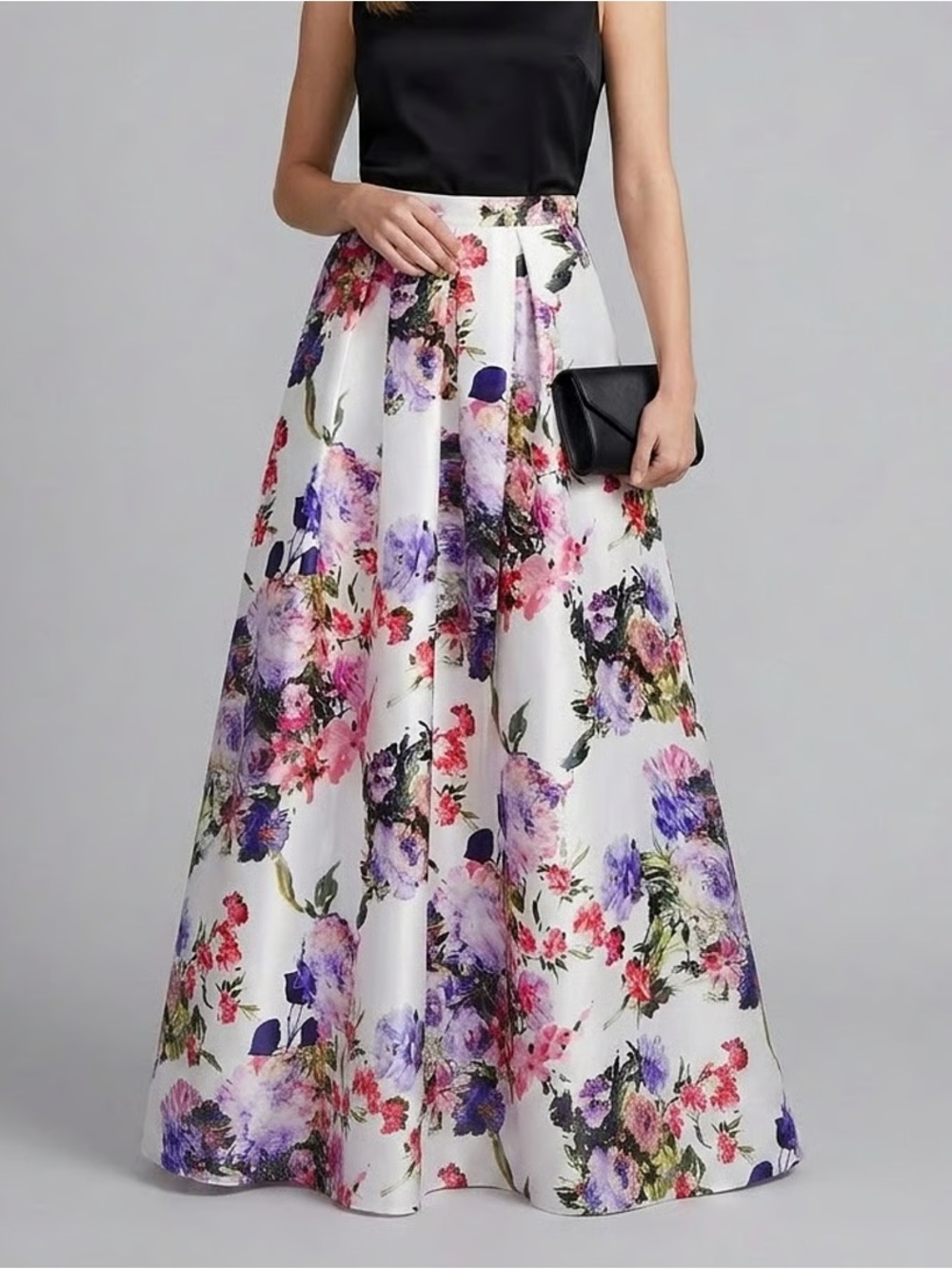 MY MICHELLE | Multicolored Floral Print Formal Maxi Skirt Sz 11